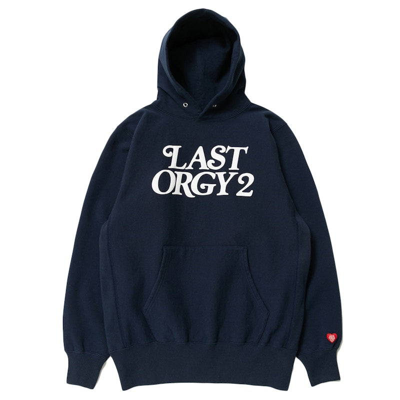 Human Made x Undercover Last Orgy 2 GDC Pizza Hoodie Navy