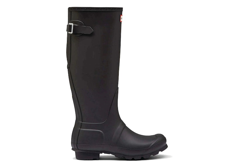 Hunter Original Back Adjustable Tall Rain Boots Black (Women's)