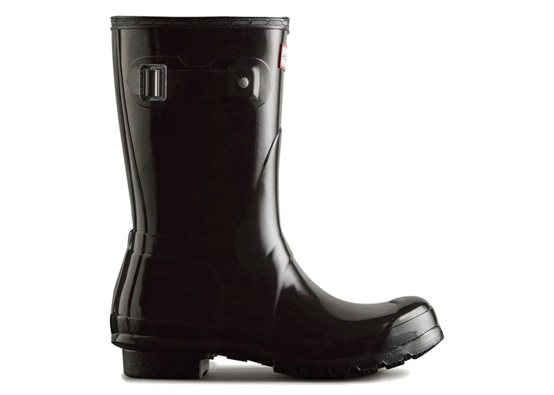 Hunter Original Short Gloss Rain Boots Black (Women's)
