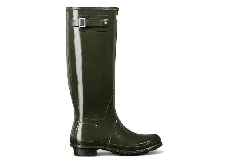 Hunter Original Tall Gloss Rain Boots Dark Olive (Women's)