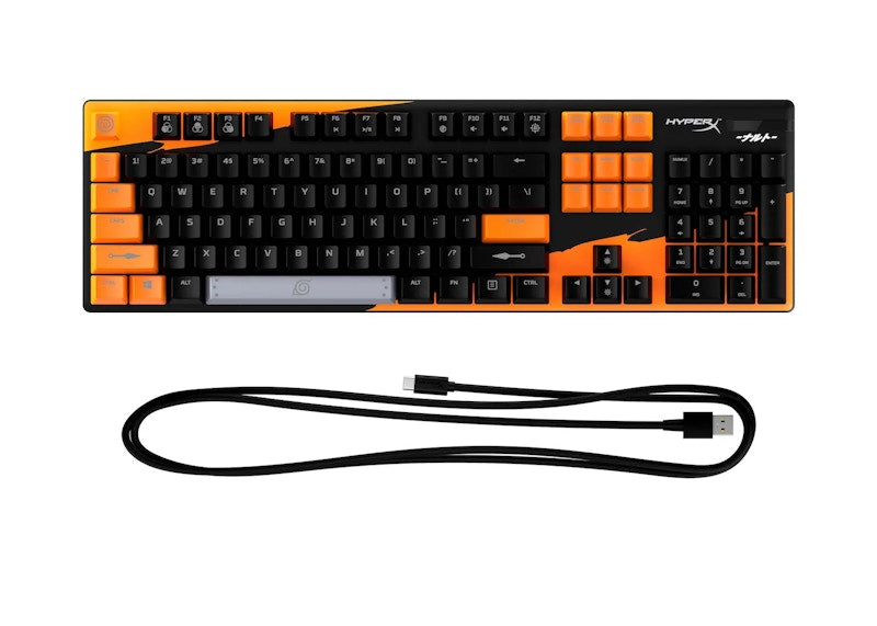 HyperX Naruto Shippuden Collection Alloy Origins Mechanical Gaming Wired Keyboard Naruto Edition 67J25AA#ABA Orange
