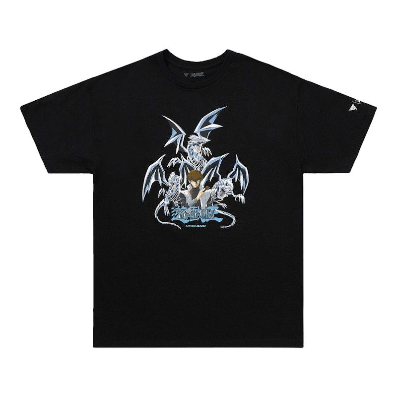 Hypland Yugioh Kaiba Blue Eyes T-shirt Black
