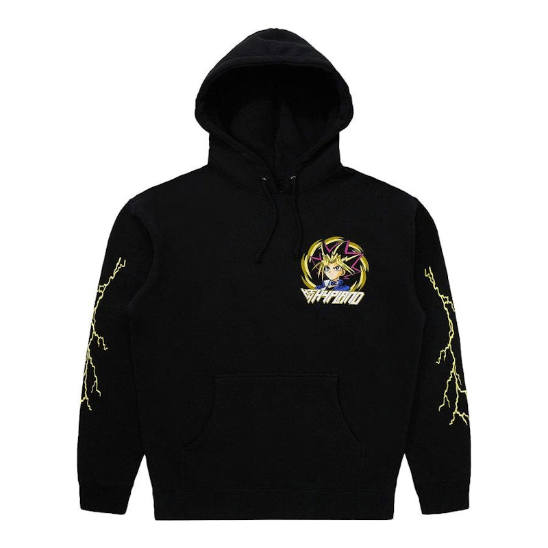Hypland Yugioh Skull Thunder Hoodie Black