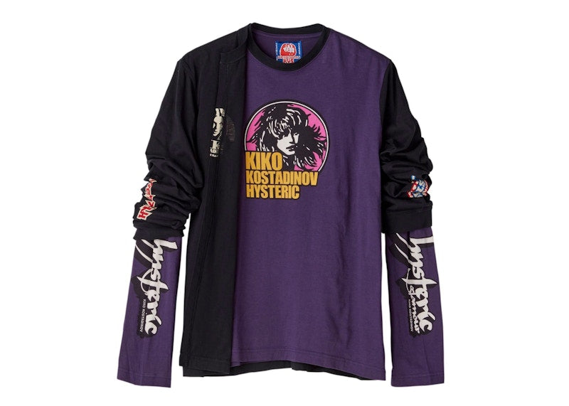 Hysteric Glamour x Kiko Kostadinov Double Sleeve L/S T-Shirt Black Purple
