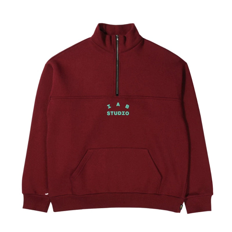 IAB Studio Half Zip Up Pullover Maroon
