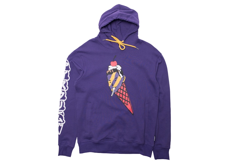 Ice Cream Cherry on Top Hoodie Purple