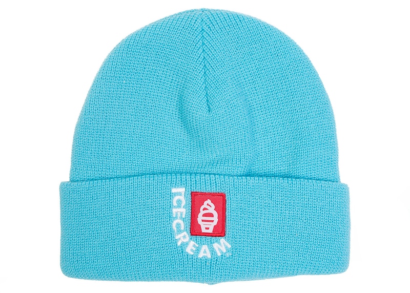 Ice Cream Header Knit Beanie Blue/Baby Blue