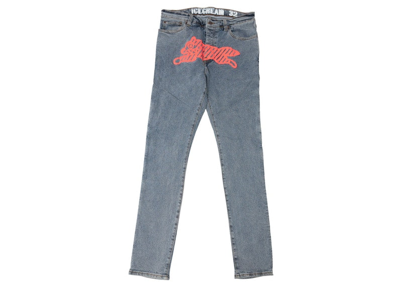 Ice Cream Neon Cherry Jeans Blue/Light Wash