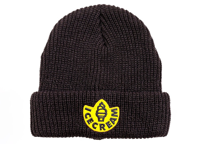 Ice Cream Rubber Knit Beanie Black