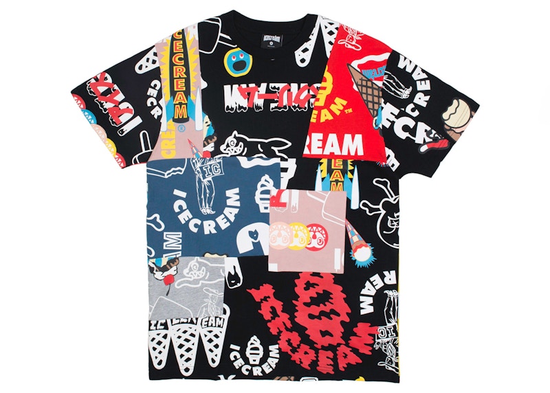 Ice Cream Tag Team Knit Tee Black