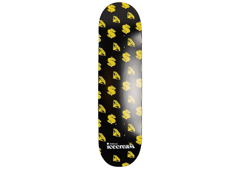 Ice Cream Drizzle Skateboard Deck Black