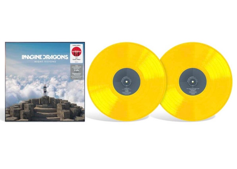 Imagine Dragons Night Visions Target Exclusive 2XLP Vinyl Canary Yellow