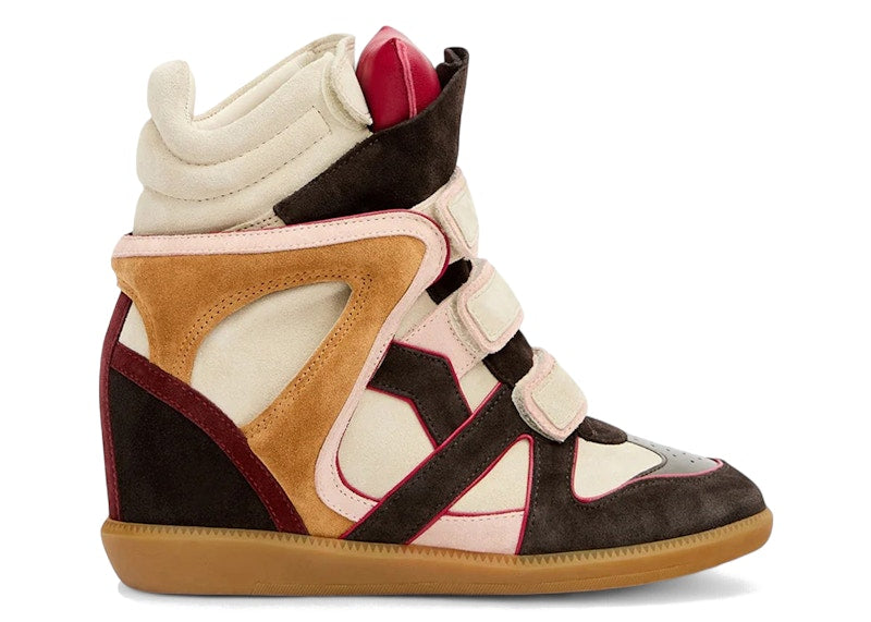 Isabel Marant Bekett Leather Wedge Sneakers Multicolor (Women's)