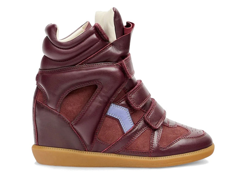 Isabel Marant Bekett Leather Wedge Sneakers Plum Lavender (Women's)