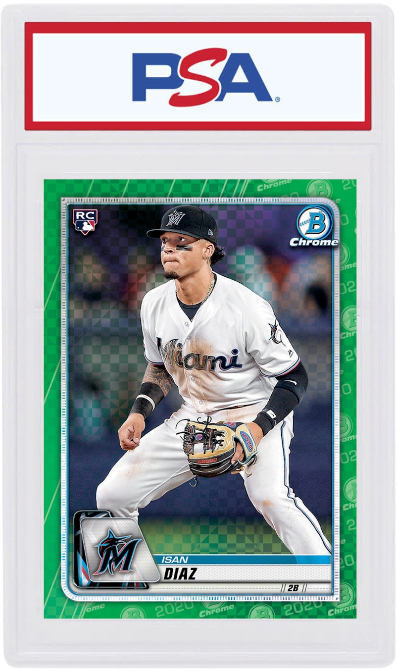 Isan Diaz 2020 Bowman Chrome X Rookie Green X-Fractor /31 #97 (PSA or BGS Graded)