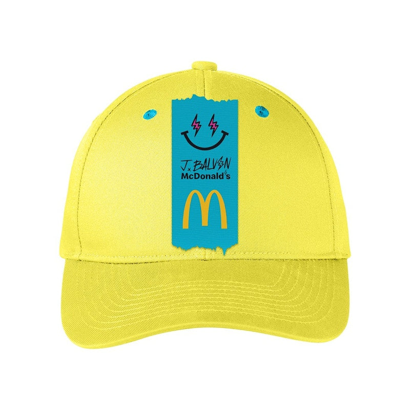 J Balvin x McDonald's Logo Baseball Hat 2 Yellow