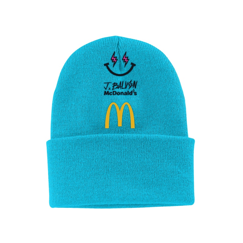 J Balvin x McDonald's Logo Beanie 1 Blue