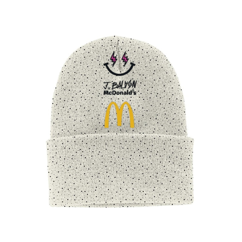 J Balvin x McDonald's Logo Beanie 1 Oreo McFlurry