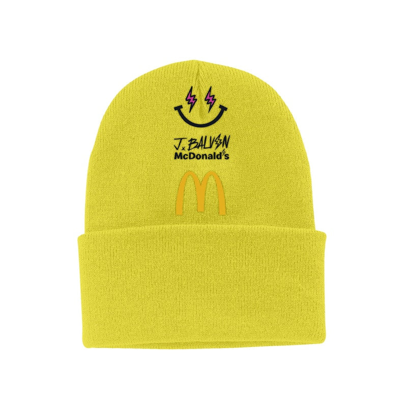 J Balvin x McDonald's Logo Beanie 1 Yellow
