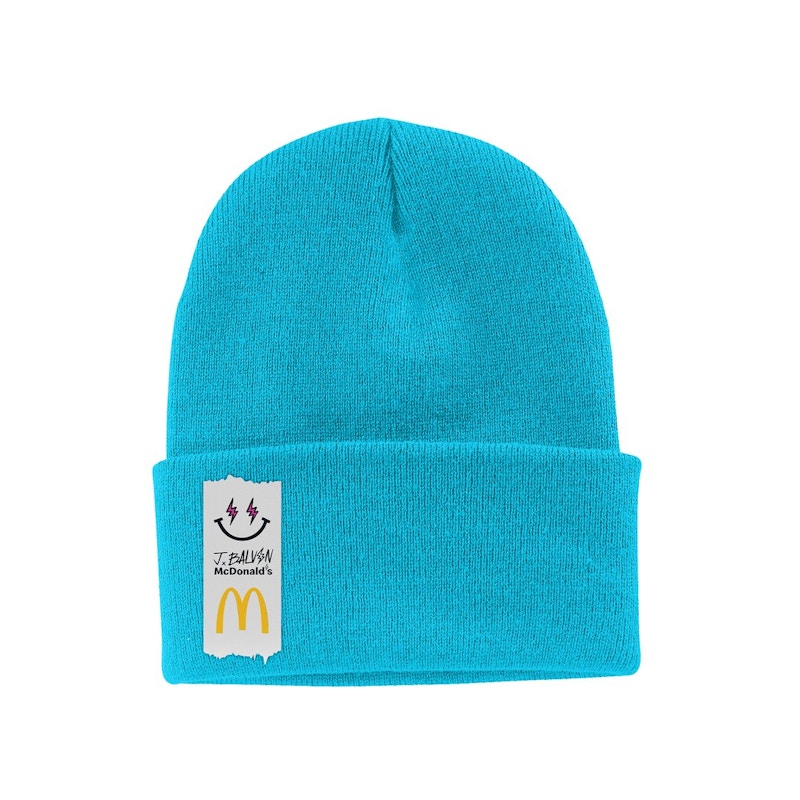 J Balvin x McDonald's Logo Beanie 2 Blue