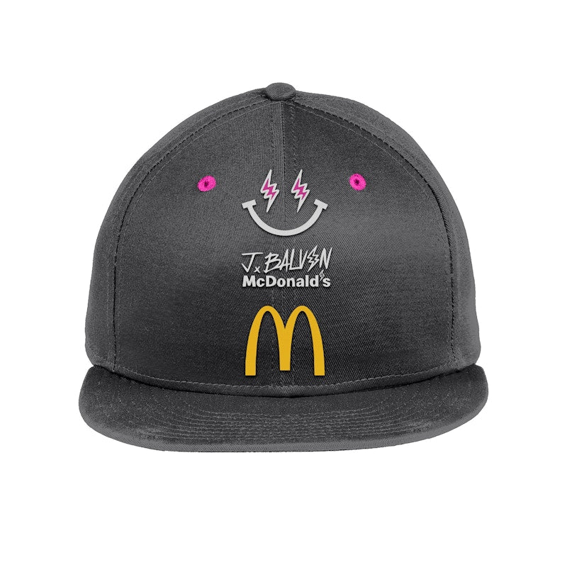 J Balvin x McDonald's Logo Snapback 1 Black