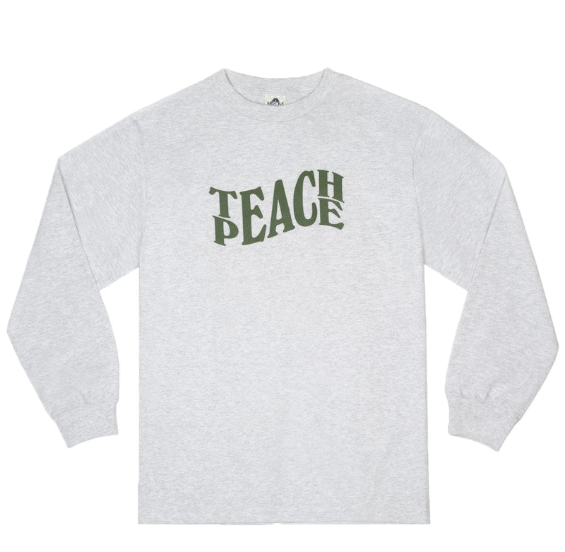 JJJJound Teach Peace L/S Tee Ash Grey