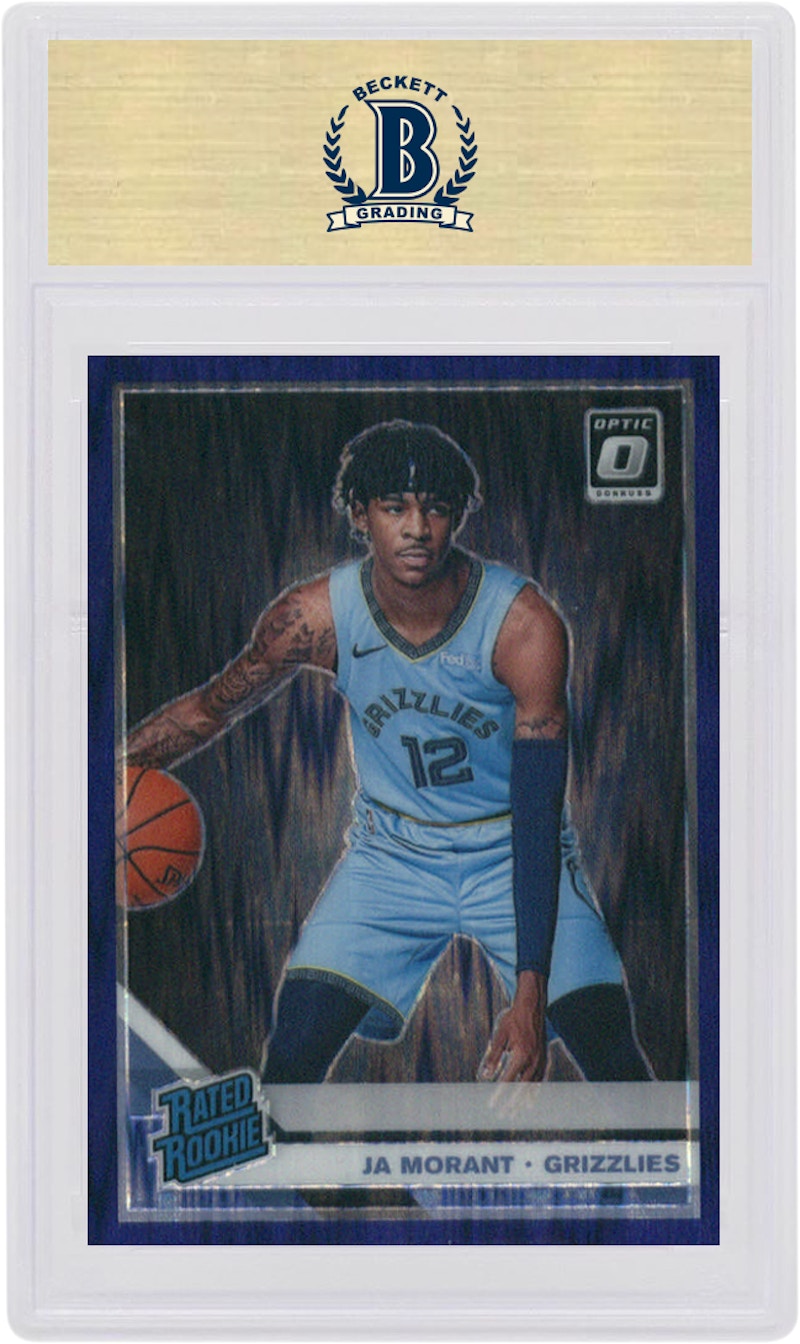 Ja Morant 2019 Donruss Optic Rookie Purple Shock #168 (PSA or BGS Graded)