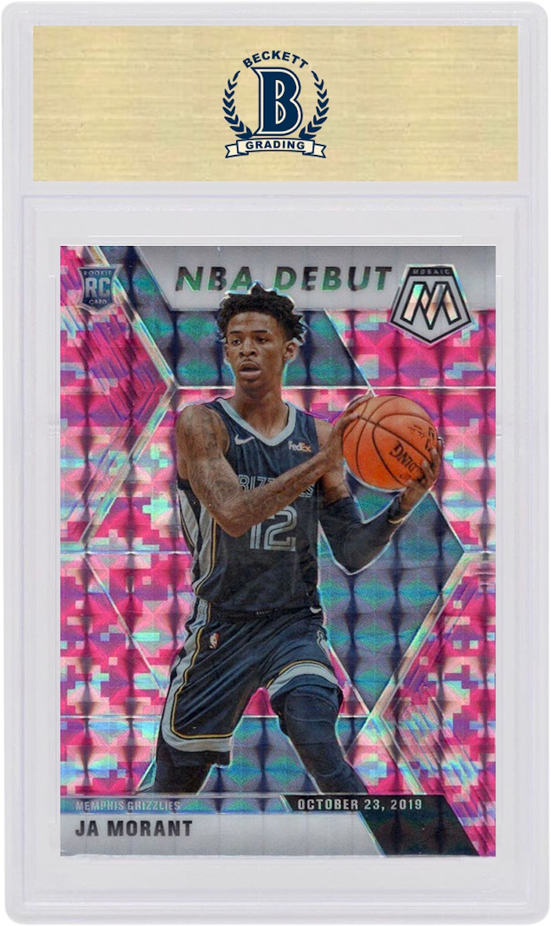 Ja Morant 2019 Panini Mosaic NBA Debut Rookie Camo Pink #274 (PSA or BGS Graded)