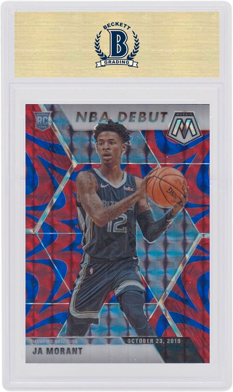 Ja Morant 2019 Panini Mosaic NBA Debut Rookie Reactive Blue #274 (PSA or BGS Graded)