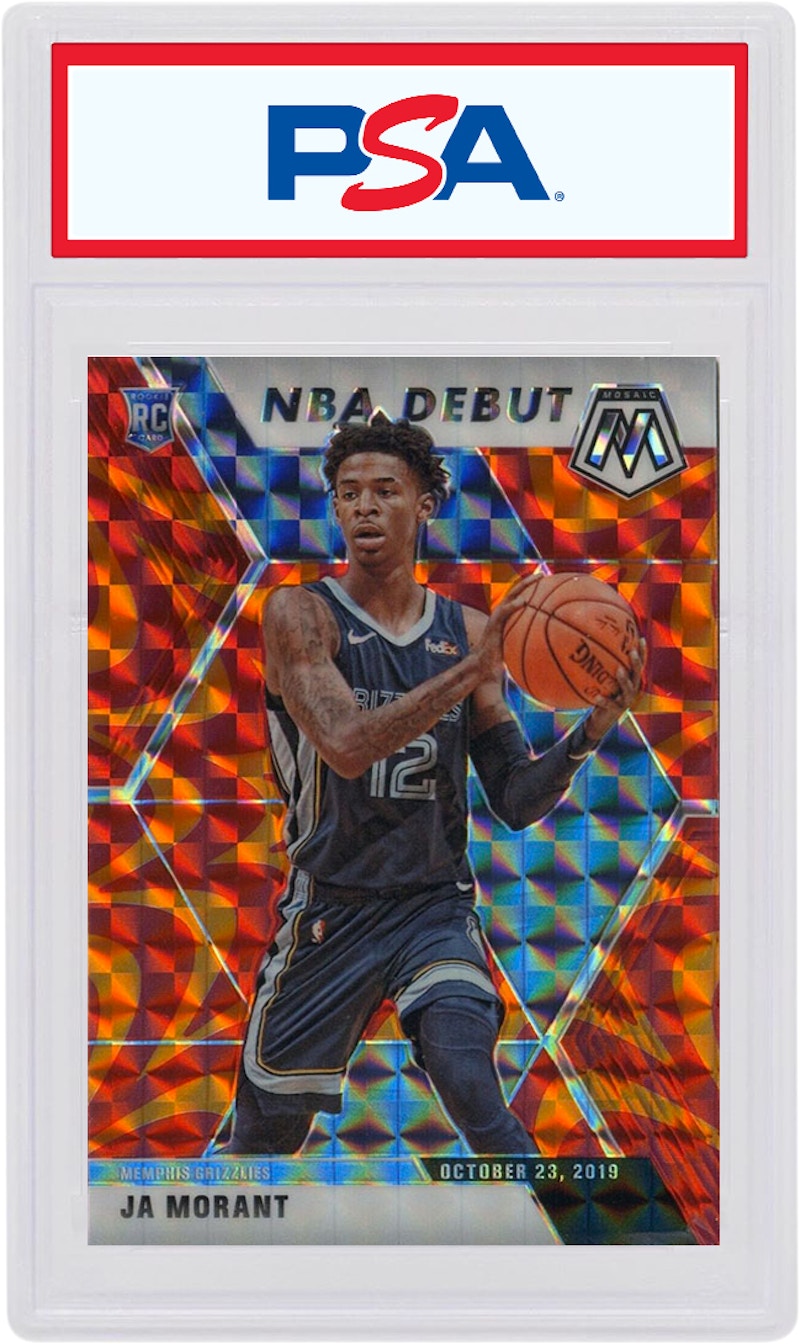 Ja Morant 2019 Panini Mosaic NBA Debut Rookie Reactive Orange #274 (PSA or BGS Graded)