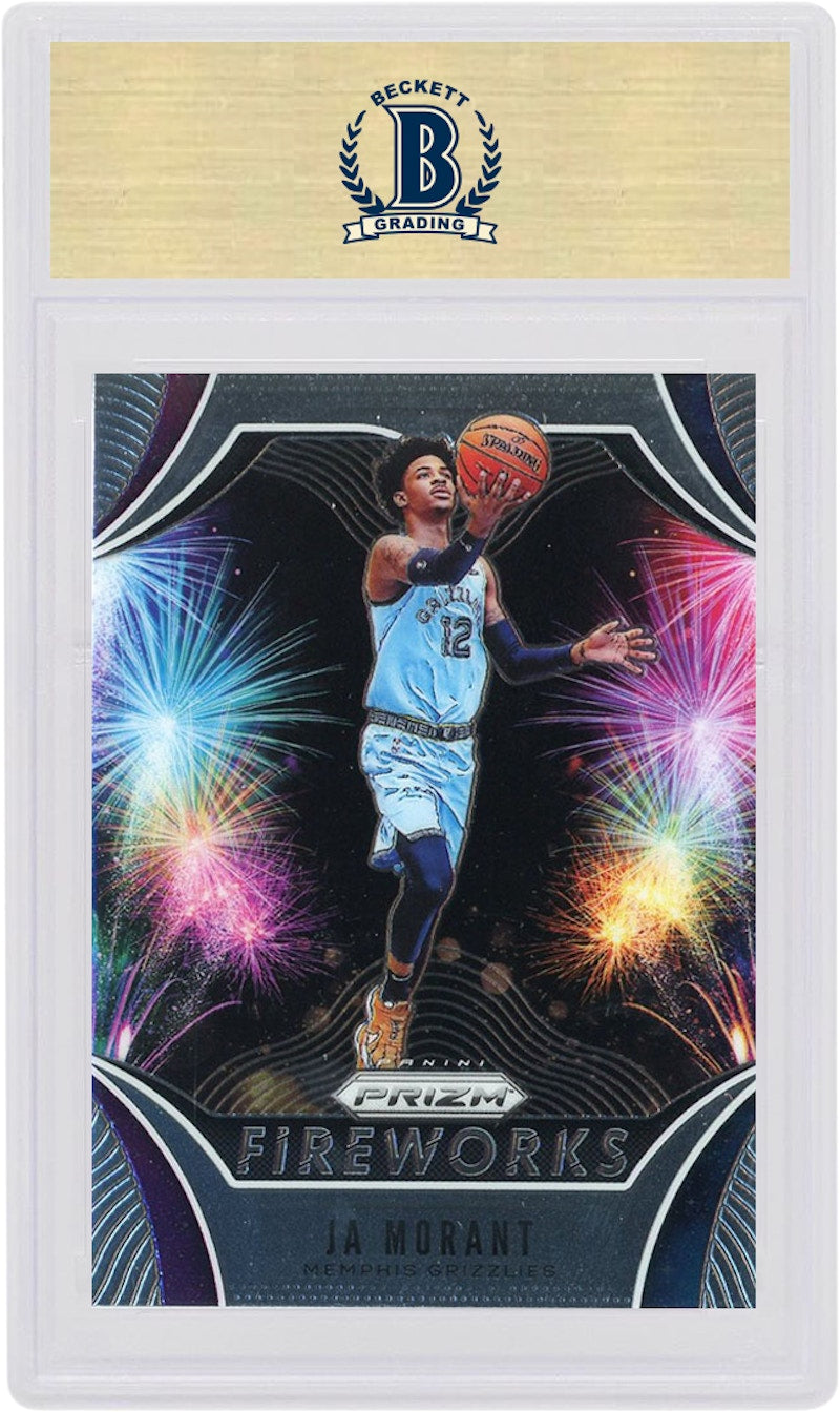 Ja Morant 2019 Panini Prizm Rookie Fireworks #28 (PSA or BGS Graded)