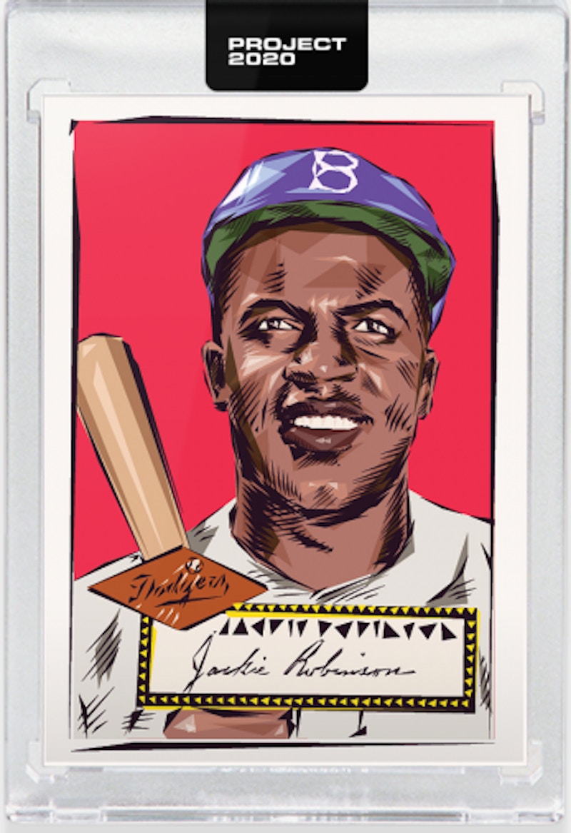 Jackie Robinson 1952 Topps Project 2020 Naturel Artist Proof /20 #3