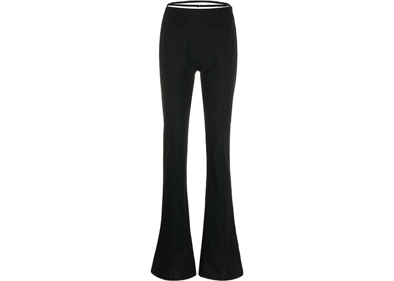 Jacquemus Wool-Blend Flared Trousers Black