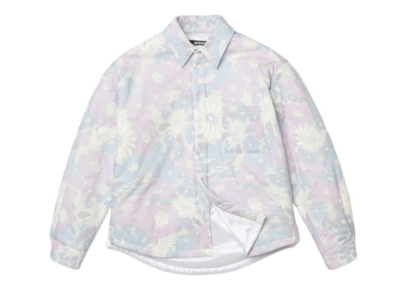 Jacquemus La Chemise Boulanger Puffed Overshirt Print Faded Flowers