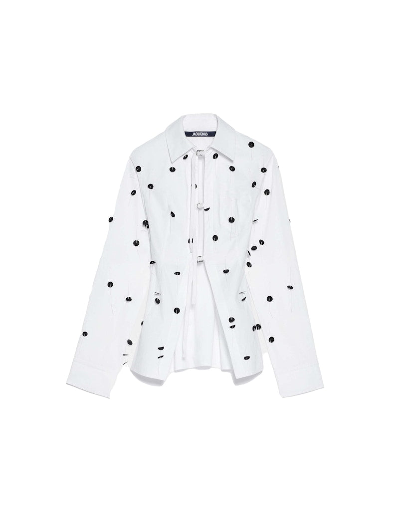 Jacquemus La Chemise Lavoir Brodée White/Black