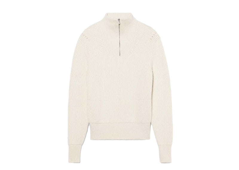 Jacquemus La Maille Doce Zip Neck Pullover Off White
