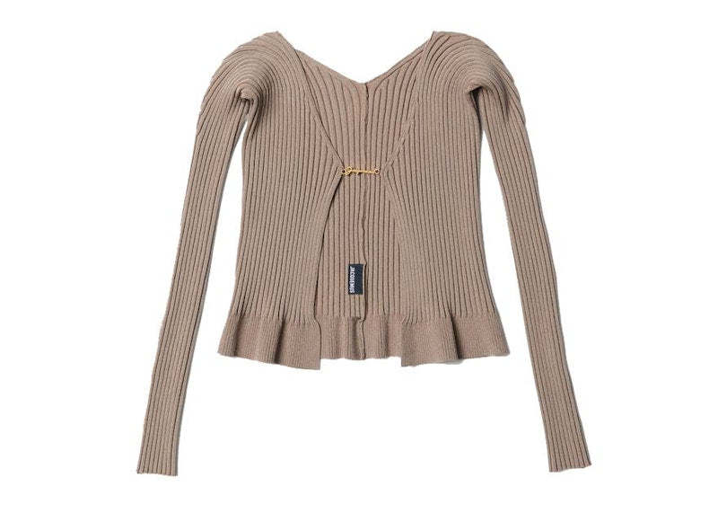 Jacquemus La Maille Pralu Longue Top Dark Beige