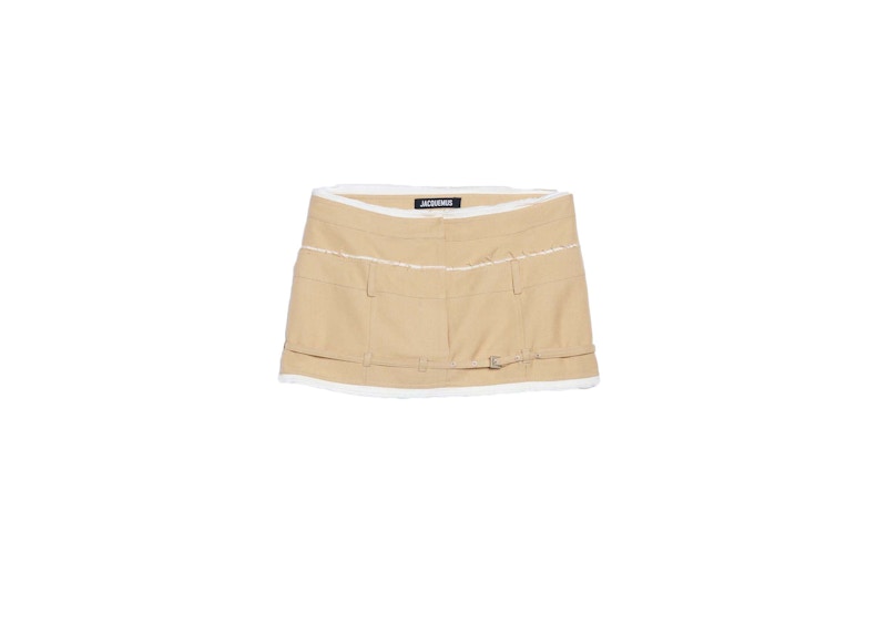 Jacquemus La Mini Jupe Caraco Skirt Beige