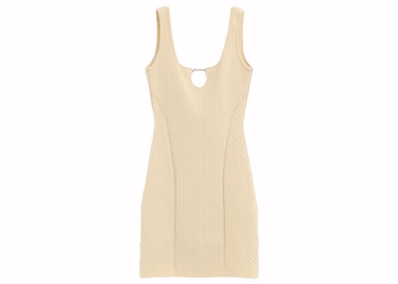 Jacquemus La Mini Robe Sierra Dress 115 Light Ivory