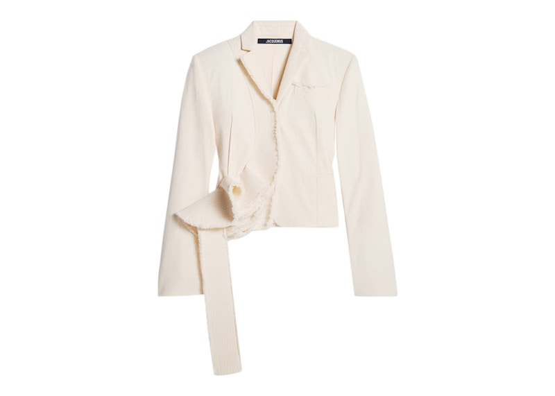 Jacquemus La Veste Artichaut Frayed Ruffles Jacket Off-White