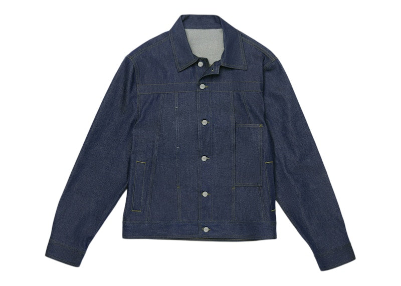 Jacquemus La Veste De Nimes Paneled Denim Jacket Navy/Khaki