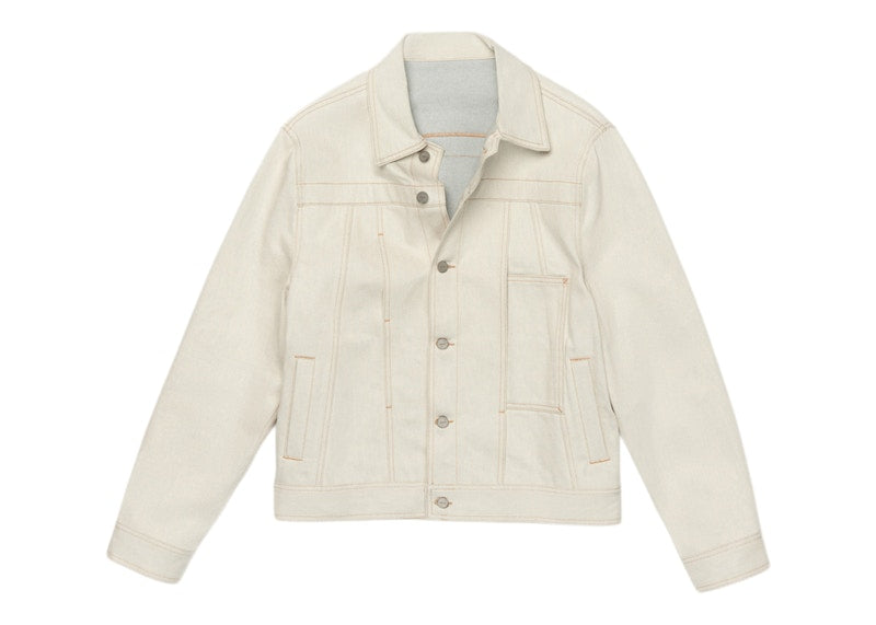 Jacquemus La Veste De Nimes Paneled Denim Jacket Off-White/Light Beige