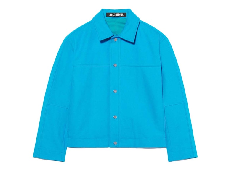 Jacquemus Le Blouson Giardino Workwear Panelled Jacket Blue