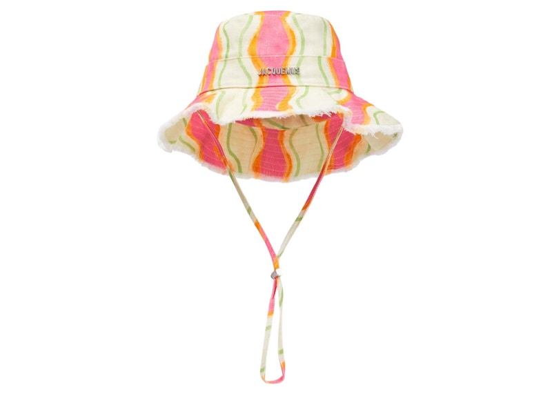 Jacquemus Le Bob Artichaut Hat Print Pink Waves Stripes