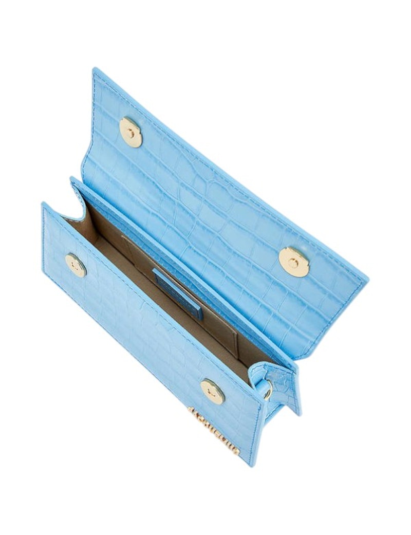 Jacquemus Le Chiquito Long Croc Embossed Light Blue