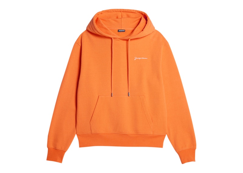 Jacquemus Le Sweatshirt Brodé Emboridered Logo Hoodie Orange