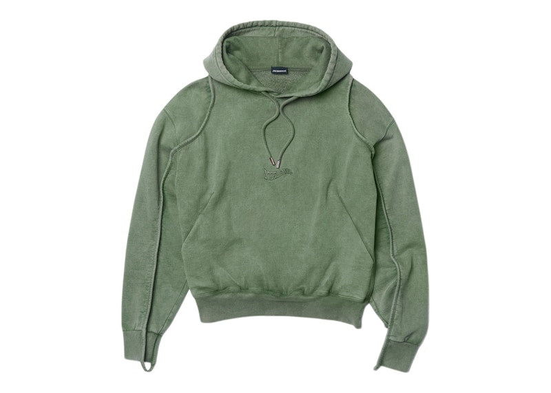 Jacquemus Le Sweatshirt Camargue Clay Logo Hoodie Dark Green