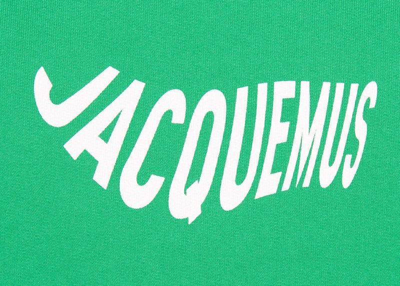 Jacquemus Le Sweatshirt Vague Print Wave Logo Hoodie Green