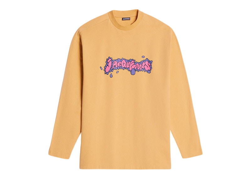 Jacquemus Le T-Shirt Desenho Manches Longues Daisy Logo Long Sleeve T-shirt Print Marguerite Yellow