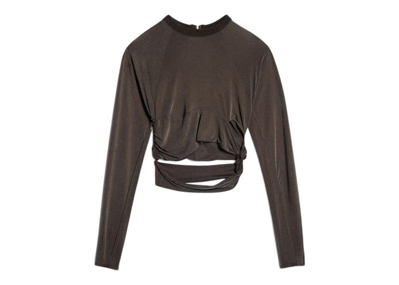 Jacquemus Le T-Shirt Espelho Knotted Cut-Out T-shirt Brown